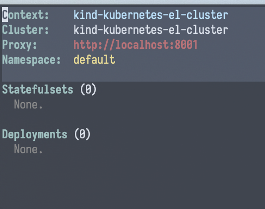 Overview buffer showing an enabled proxy server